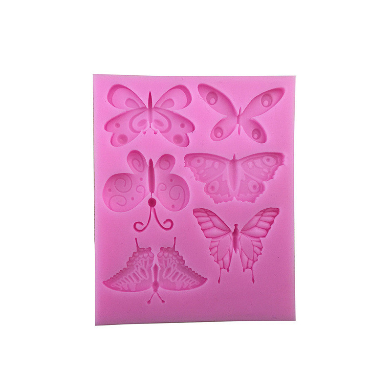 Молд силиконовый Бабочки 89 на 108 мм розовый Киев - изображение 6