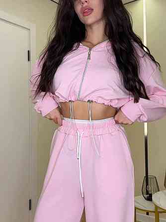 Жіночий прогулянковий костюм: худі та штани двонитка. Барбі, 44/46 Одеса