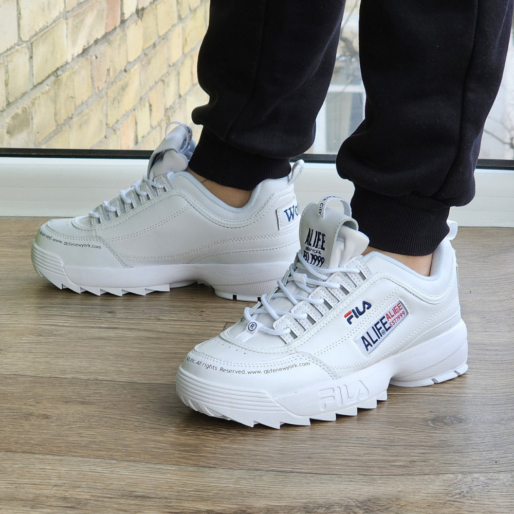 Кросівки Жіночі FILA Disruptor Білі Шкіряні Філа для бігу (розміри: 36,37,38,39,40) Відео Огляд Дніпро - фото 3