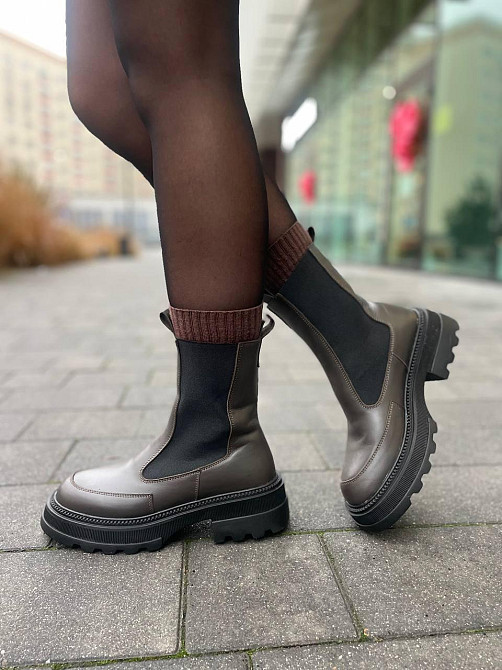 Без бренда Черевики жіночі KATI SHOES 314 коричневі (зима, шкіра натуральна) (5732) 39 Коломия - фото 6