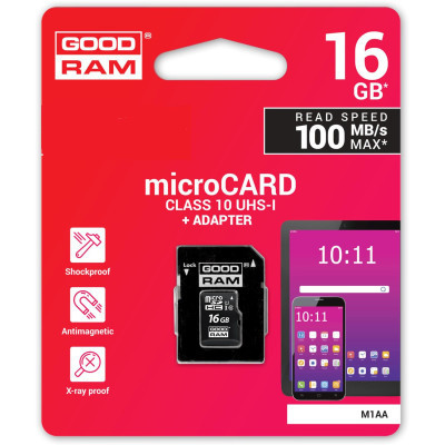 Карта пам&apos;яті Goodram 16GB microSDHC Class 10 (M1AA-0160R12) Вінниця - фото 5