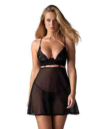 Бэби-долл Obsessive Nutris babydoll & thong M/L Sex Aura Киев