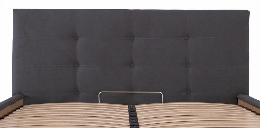 Кровать Двуспальная Manchester Comfort 160 х 190 см Мисти Dark Grey С подъемным механизмом и нишей для белья Темно-серый Днепр - изображение 11