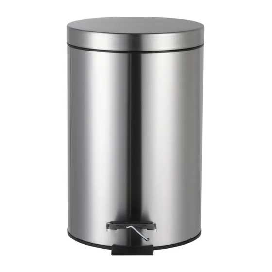 Сміттєве відро Zerix Solo-TC0205 SS з плавним закриттям, кругле, 5 л, нержавійка Харків