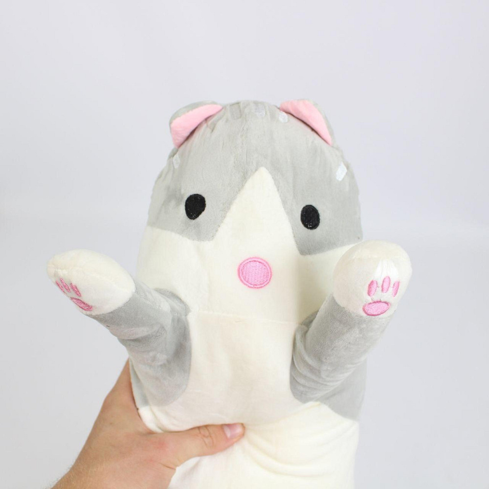 Іграшка подушка Кіт Батон, 90 см, EL-2117-7, Сіра / М'яка іграшка обіймашка / Дитяча іграшка Котик Київ - фото 9