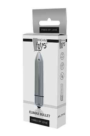 Мини вибромассажер DREAM TOYS 10-SPEED CLIMAX BULLET SILVER Sex Aura Киев