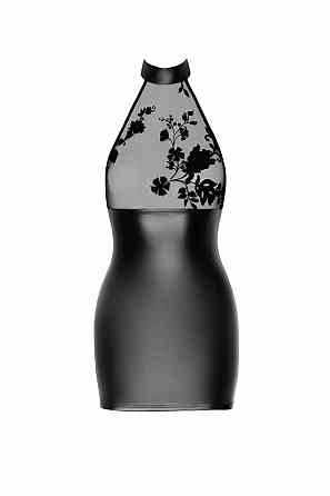 Платье Noir Handmade F311 Eros, 3XL, black, мини, юбка под латекс, верх — сетка, открытая спина Sex Aura Киев