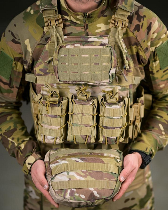 Плитоноска Attack 4 точки швидке скидання з напашником ПП8255 Одеса - фото 3