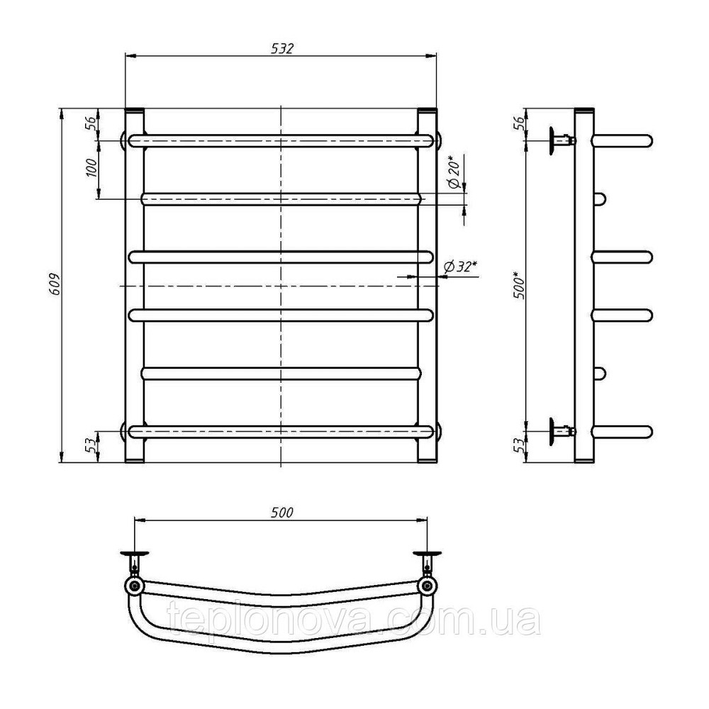 Сушарка для рушників Омега 500х600 Чернівці - фото 3