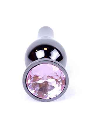 Анальна пробка - Jewellery Dark Silver Long Plug Pink Sex Aura Київ