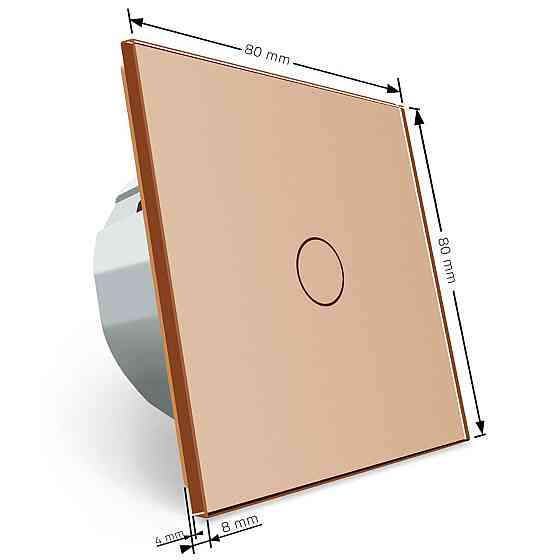 LIVOLO Сенсорна кнопка 1 сенсор Сухий контакт Livolo золото скло (VL-C701IH-13) Коломия