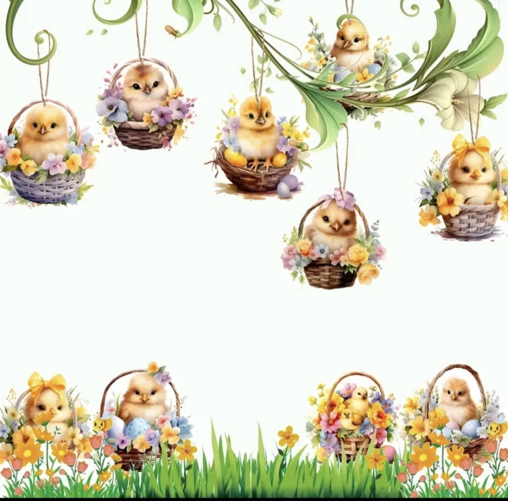 Великодні підвісні прикраси "Курчата" 9 шт Сміла - фото 4