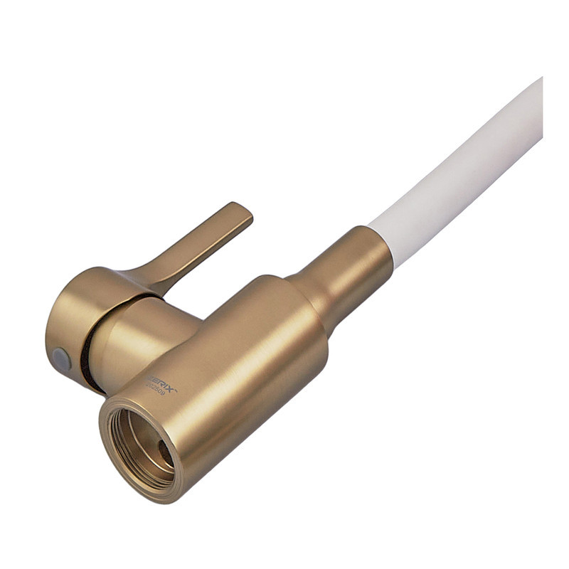 Змішувач для кухні Zerix Rex-011 Brushed Gold Refl.White з нержавіючої сталі (Колір матове золото+силіконовий вилив білий) ( 21688 Харьков - изображение 8
