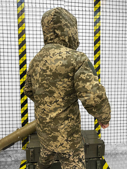 Куртка зимова чоловіча тепла водовідштовхувальна піксель Одеса - фото 7