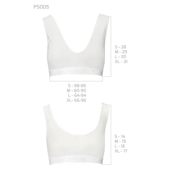 Спортивний топ з еластичної бавовни Passion PS005 TOP L, white Львів