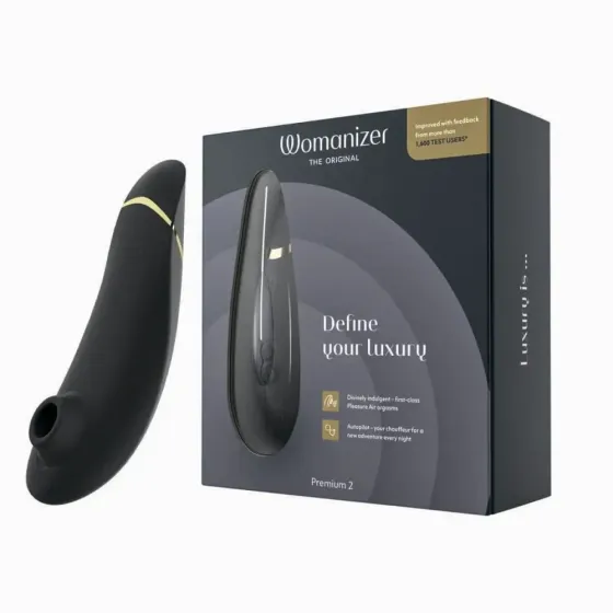 Вакуумный клиторальный стимулятор Womanizer Premium 2 BLACK Sex Aura Киев