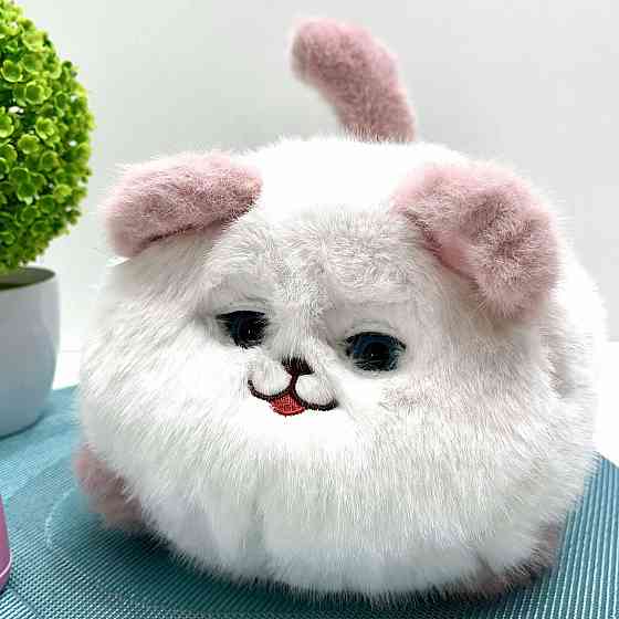 Кошеня інтерактивне Cute Cat виляє хвостиком звукові ефекти Білий з рожевим (933-103 E) Чернігів