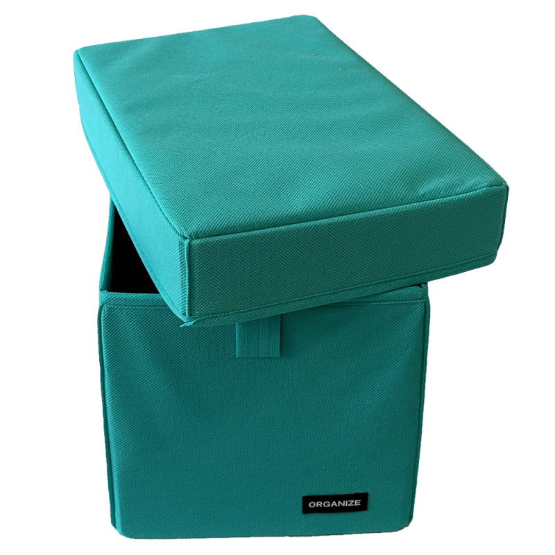 Щільний органайзер для зберігання речей із кришкою 30x19x19 см M HY-M-KR (Лазуровий) Суми - фото 1