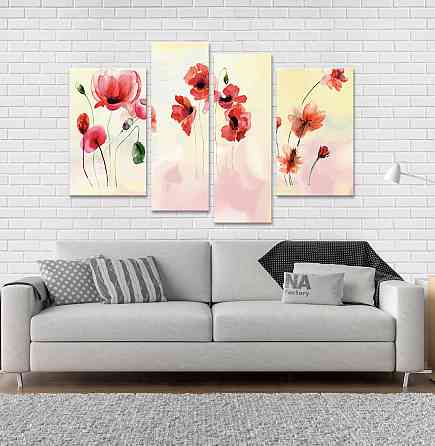 Модульна картина Абстракція Маки Art-165_4 Київ