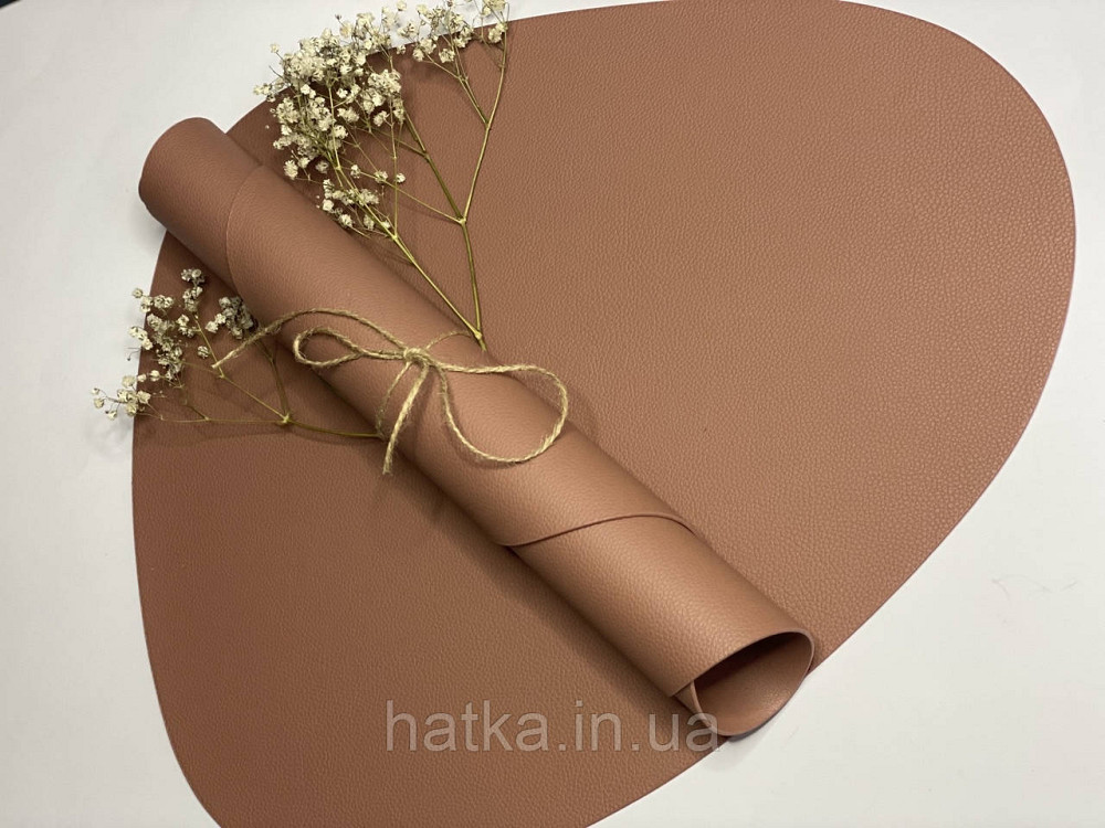 Салфетка под тарелку подтарельник PU кожа 37 см форма лепестка DL21012678-9 Киев - изображение 4