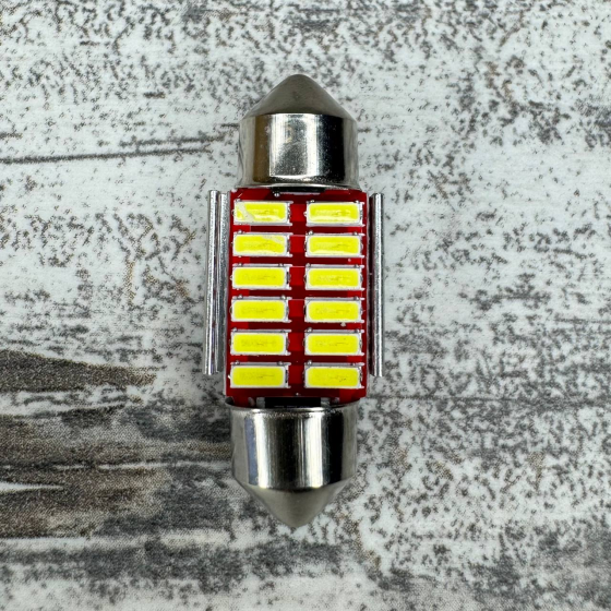 LED C5W C10W 31мм лампа 10 SMD 4014 з обманкою Canbus, біле світло, для авто Київ