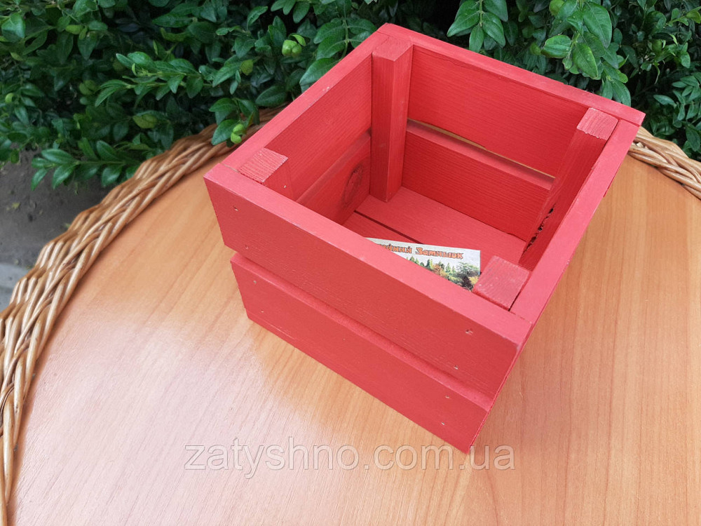 Ящик из дерева красный Киев - изображение 3