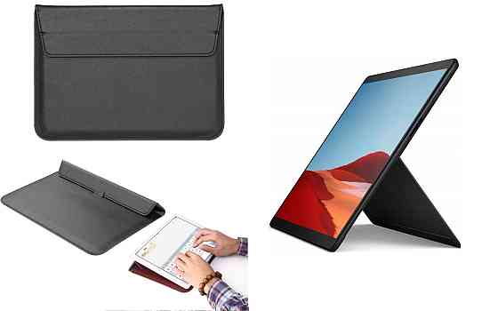 Чохол-конверт VitoCase для Microsoft Surface Pro X, з функцією підставки для планшета Чорний Київ
