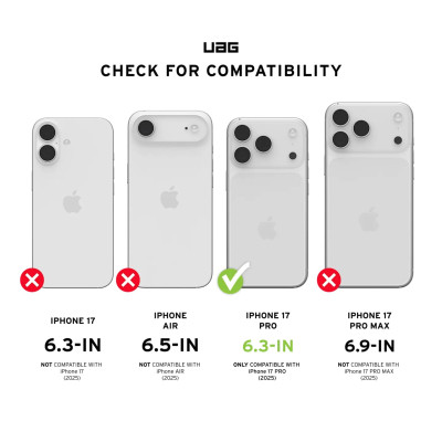 Чохол до мобільного телефона UAG Pathfinder Clear MagSafe iPhone 17 Pro Ice/Silver (114551114333) Вінниця - фото 9