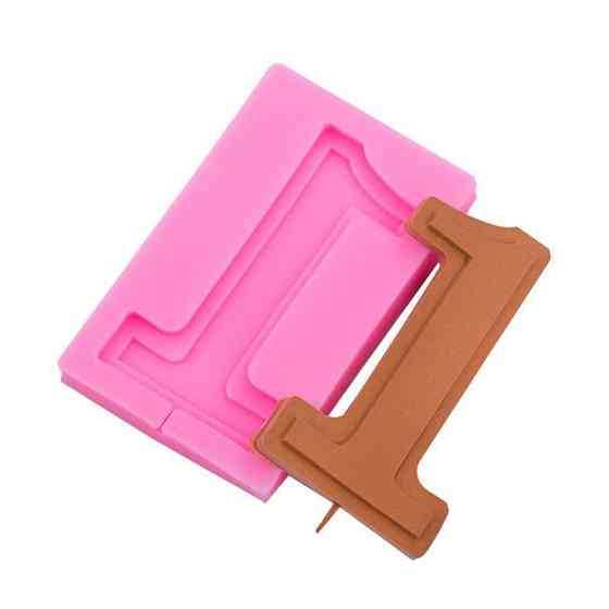 Молд силіконовий цифра 1 універсальний 90 на 57 мм рожевий Київ