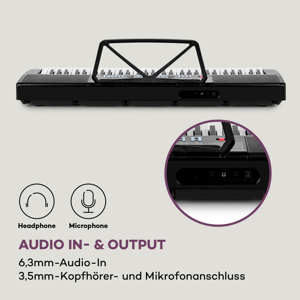 Etude 255 LCD Learning Keyboard 61 Keys LED Display Клавіші з підсвіткою 255 Rhythms Black (Німеччина, читати Рівне - фото 7