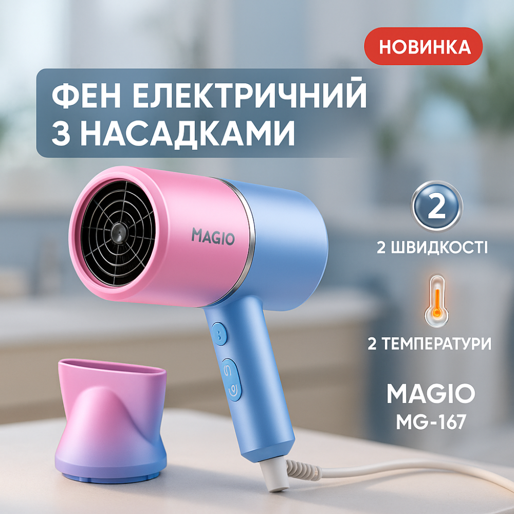 Профессиональный фен для объема, Фен для укладки локонов Мощный быстрой сушки AH-59 Львов - изображение 19