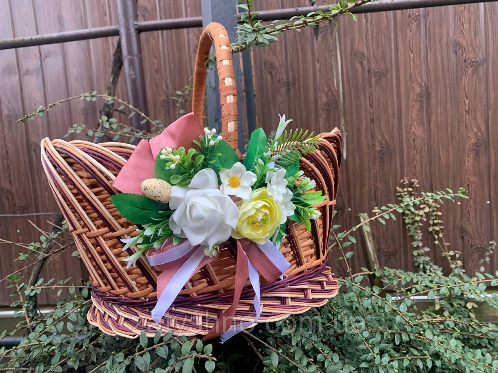 Пасхальний кошик плетений з лози Київ - фото 2