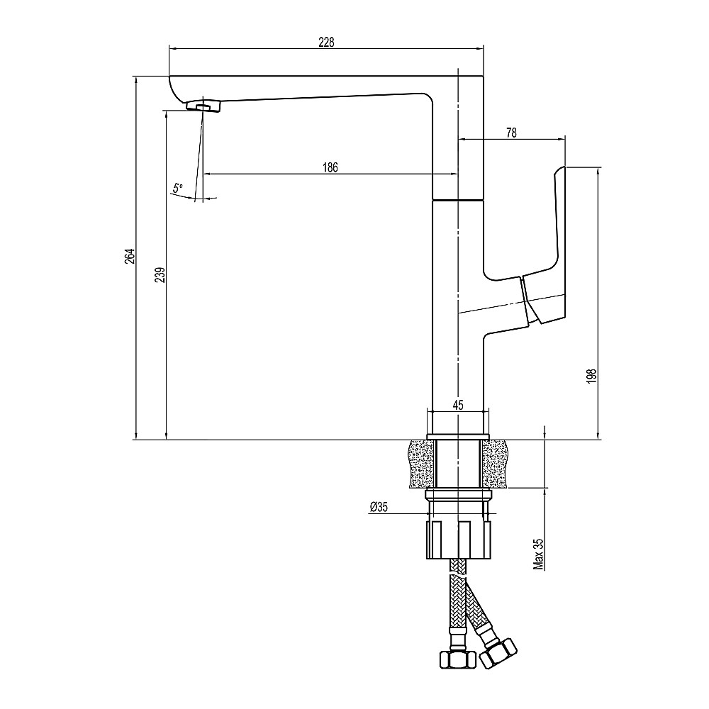 Змішувач для кухні TOPAZ LEXI TL-21401-H57-AU Луцк - изображение 8
