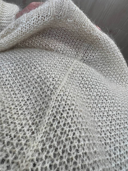 Свитер женский MY FASHION 3267 паутинка оверсайз широкий воротник хомут удлиненный, бежевый, 44-48 Киев - изображение 13