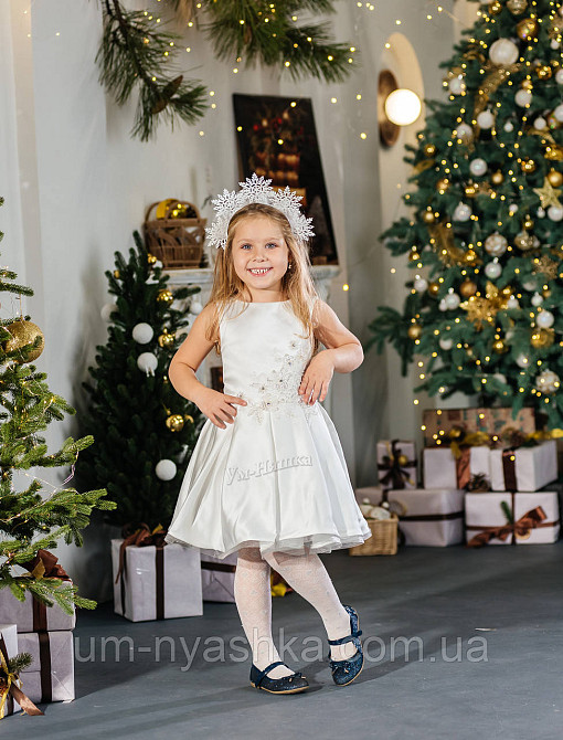 Платье Снежинка Белое нарядное платье атласное Кривой Рог - изображение 3