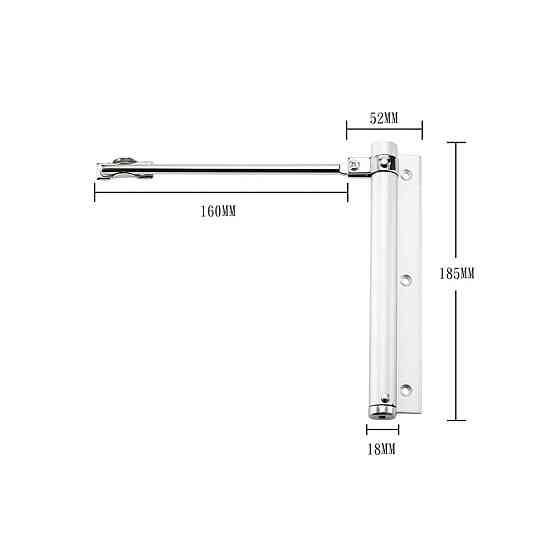Дотягувач пружинний ATIS AS-0254 Black Киев