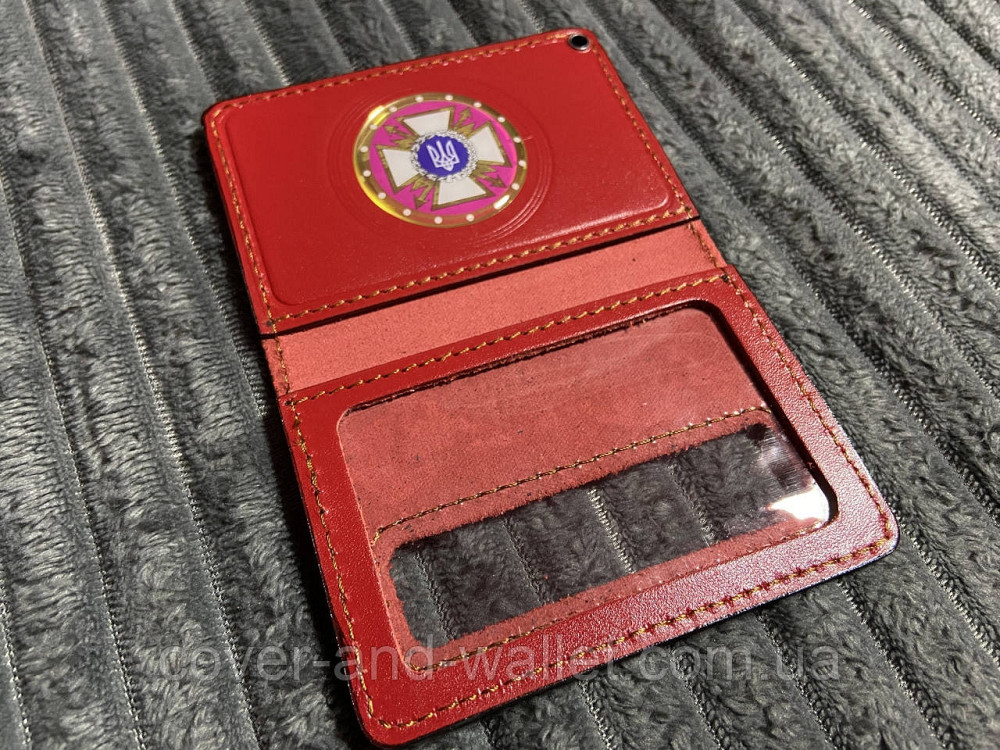 Шкіряна обкладинка ДССЗЗІ держспецзв'язок з пластиковим шевроном Київ - фото 3