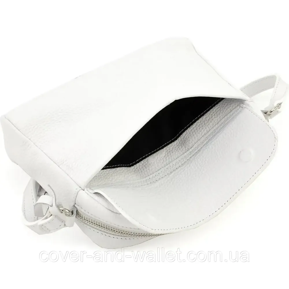 Модная женская сумка-кроссбоди белого цвета из натуральной кожи высокого качества Grande Pelle 755702 Киев - изображение 5