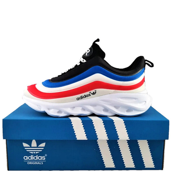 Кросівки Adidas Air Boost Білі Чоловічі Адідас Розмальовка Франція (розміри: 42,43,44) Відео Огляд Дніпро - фото 1