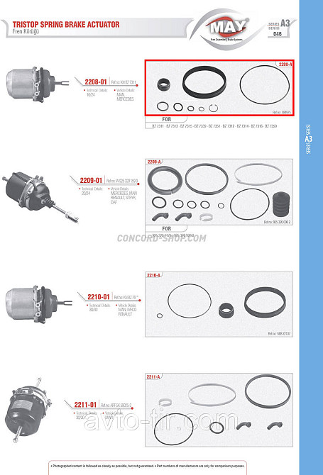 Комплект ремонтний енергоакумулятор MAN/MB для 16/24 Луцьк - фото 1