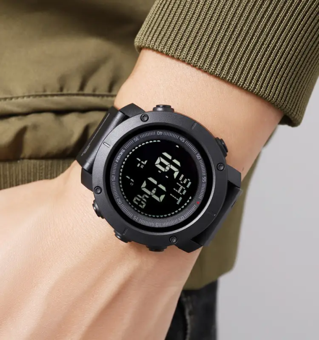 Чоловічий спортивний годинник з компасом Skmei 2095 (Чорний) Вінниця - фото 5