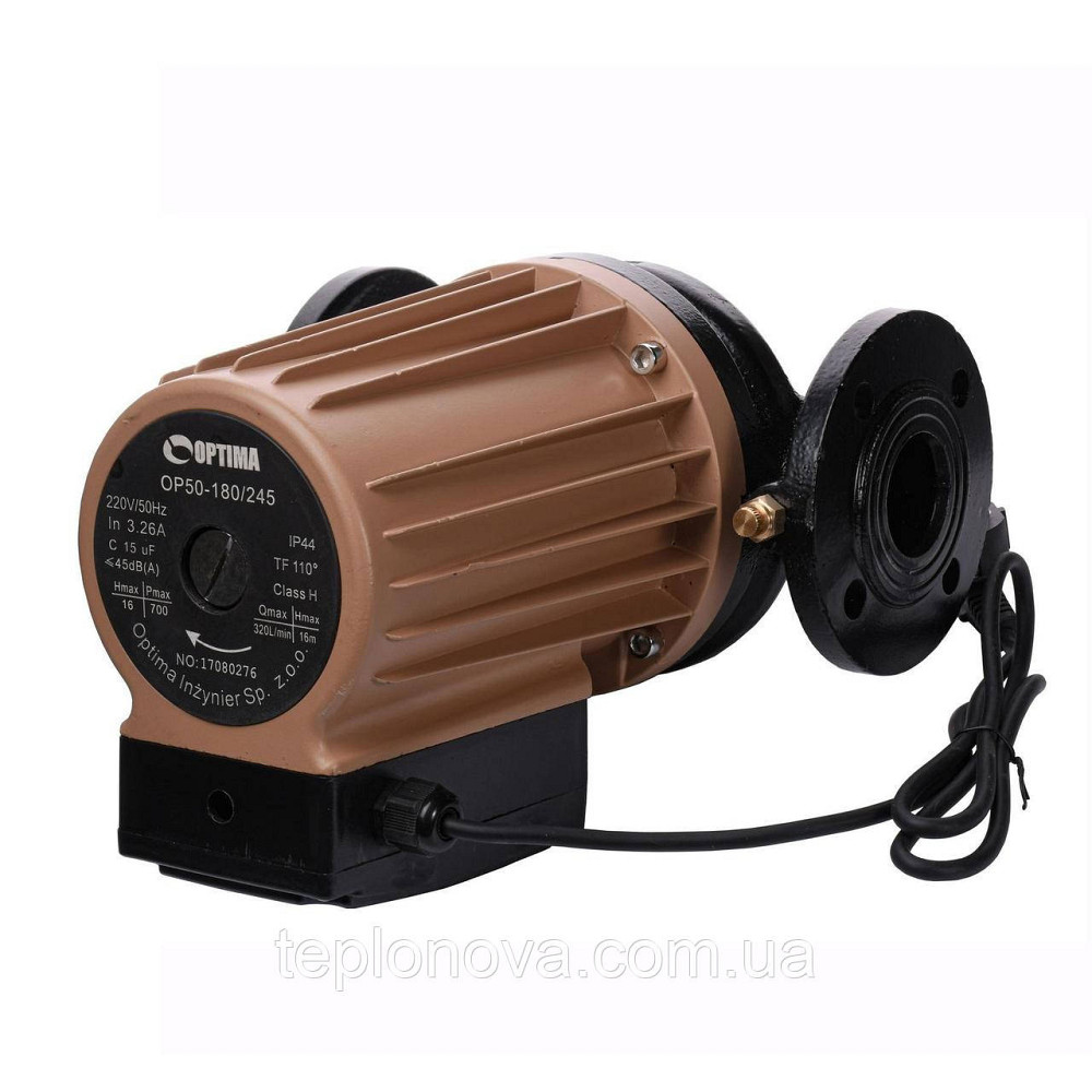 Насос циркуляційний фланцевий Optima OP50-180 245 мм + кабель із виделкою! Чернівці - фото 3