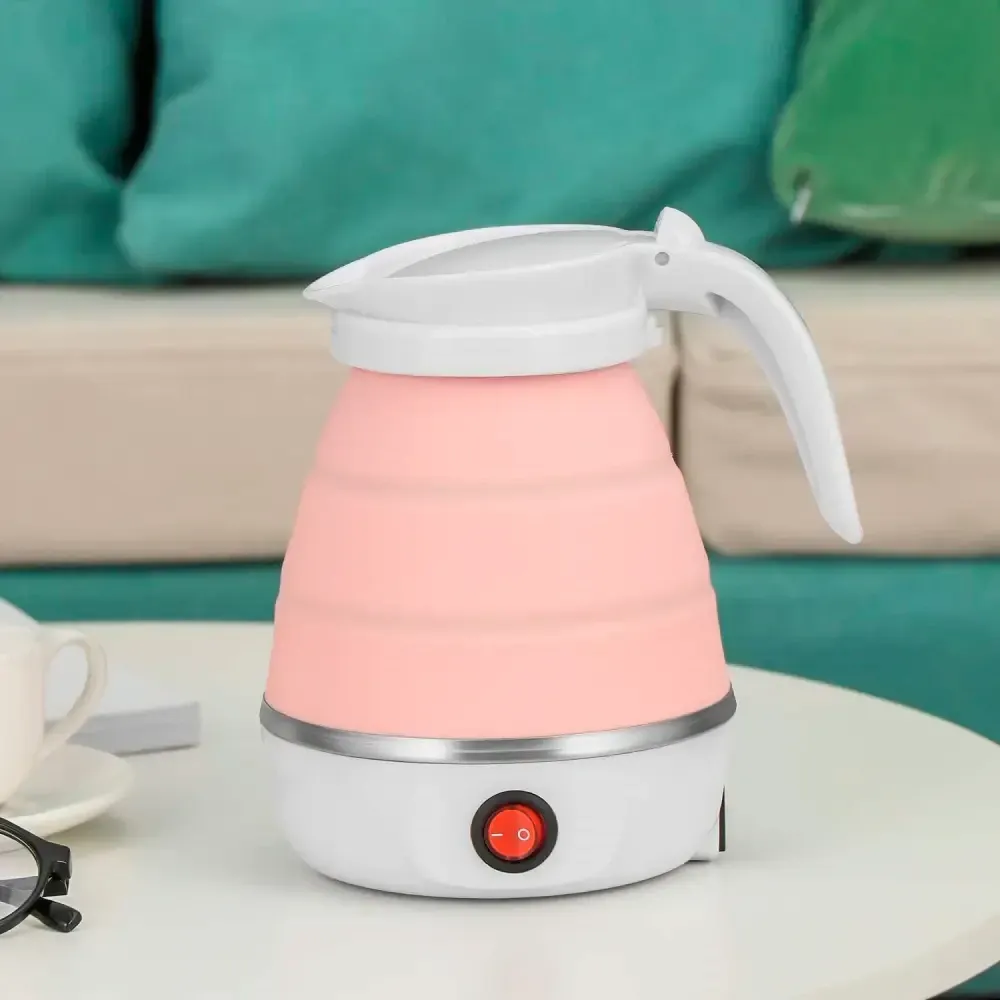Силиконовый складной электрочайник 600 мл,YS-2008,Голубой SBR Киев - изображение 6