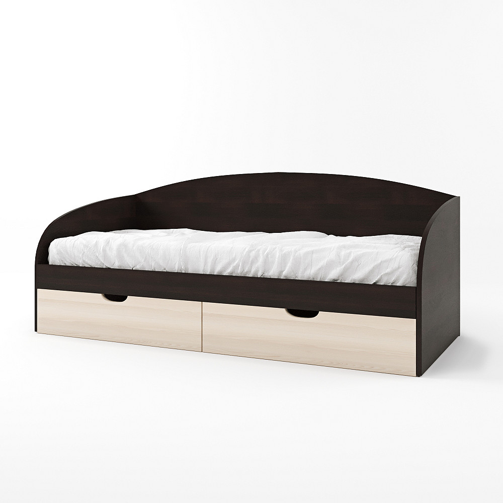 Ліжко односпальне Еверест Комфорт 80х190 см венге/дуб молочний (DTM-2096) Львів - фото 2