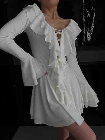 Жіноча романтична сукня в стилі міні з воланами мікродайвінг Одеса