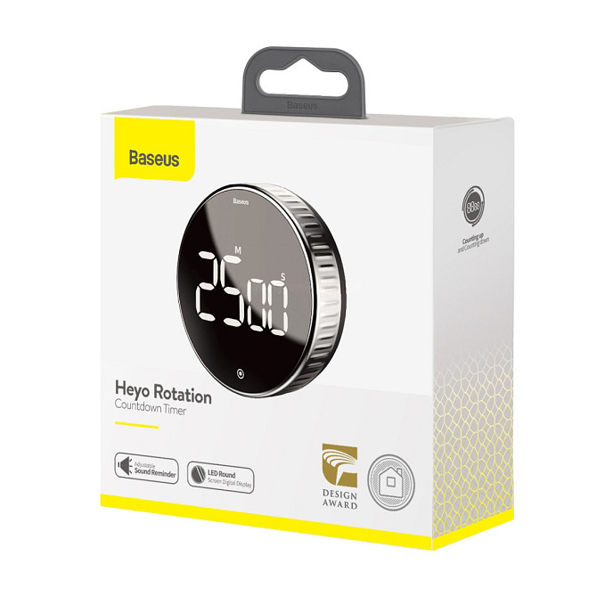 Таймер Baseus Heyo rotation countdown timer з цифровим LED дисплеєм і магнітною основою (ACDJS-01) Миколаїв - фото 9