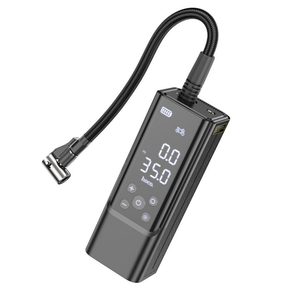 Автомобільний насос HOCO ZP7 Maddy portable smart air pump(5000mAh) Black (6942007614511 ) Киев - изображение 2