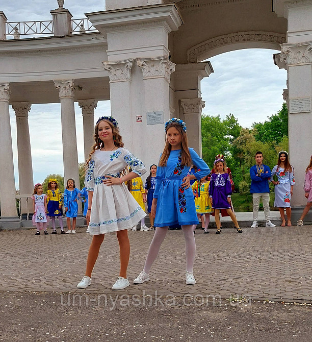 Лляне плаття з вишивкою вишиванка "Польові ромашки" для жінок дівчаток Кривий Ріг - фото 7