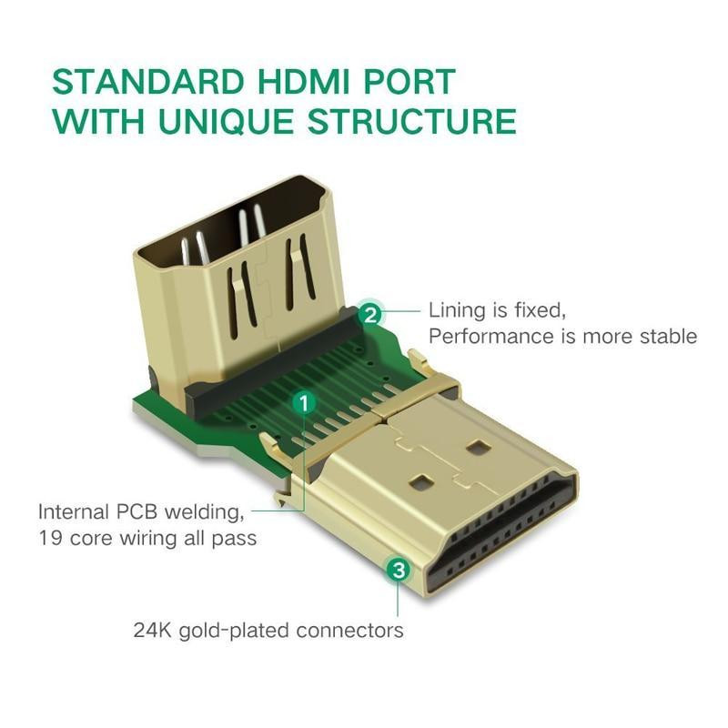 Переходник HDMI Ugreen HD112 угловой (Вверх, 270 градусов) Николаев - изображение 7
