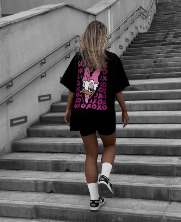 Костюм женский футболка с велосипедками 50/52 Черный 3Д Харьков